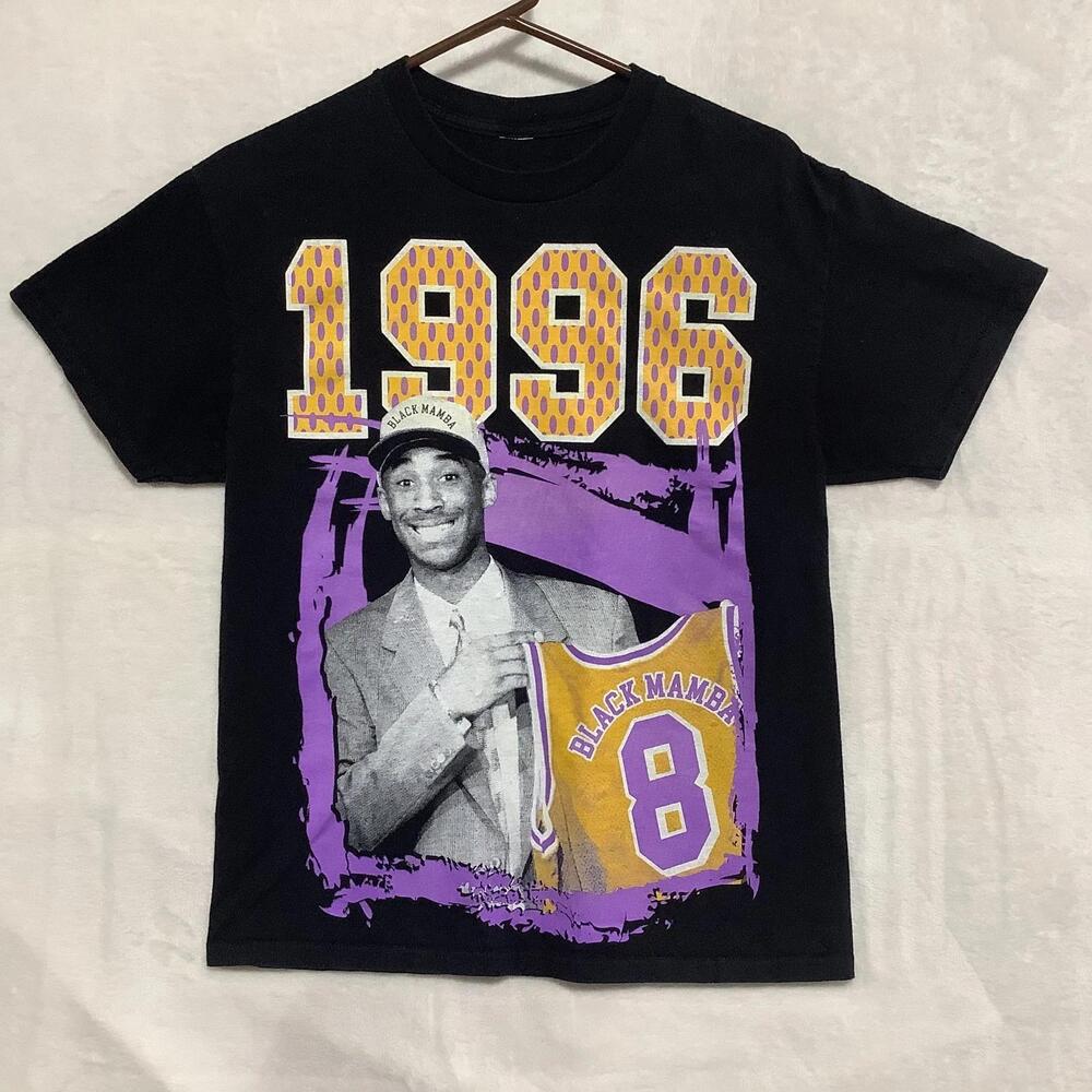 Retro Kobe Bryant Lakers Black Mamba 8 Tee Shirt 1996